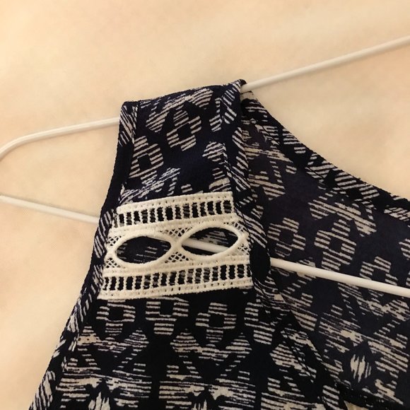 Papermoon Sleeveless Blouse Navy / White PM - Picture 7 of 11